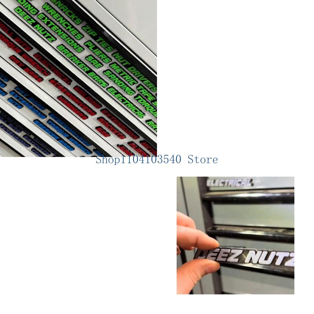 Workshop Tools And Names - Étiquettes adhésives pour organisateur d'outils Garage
