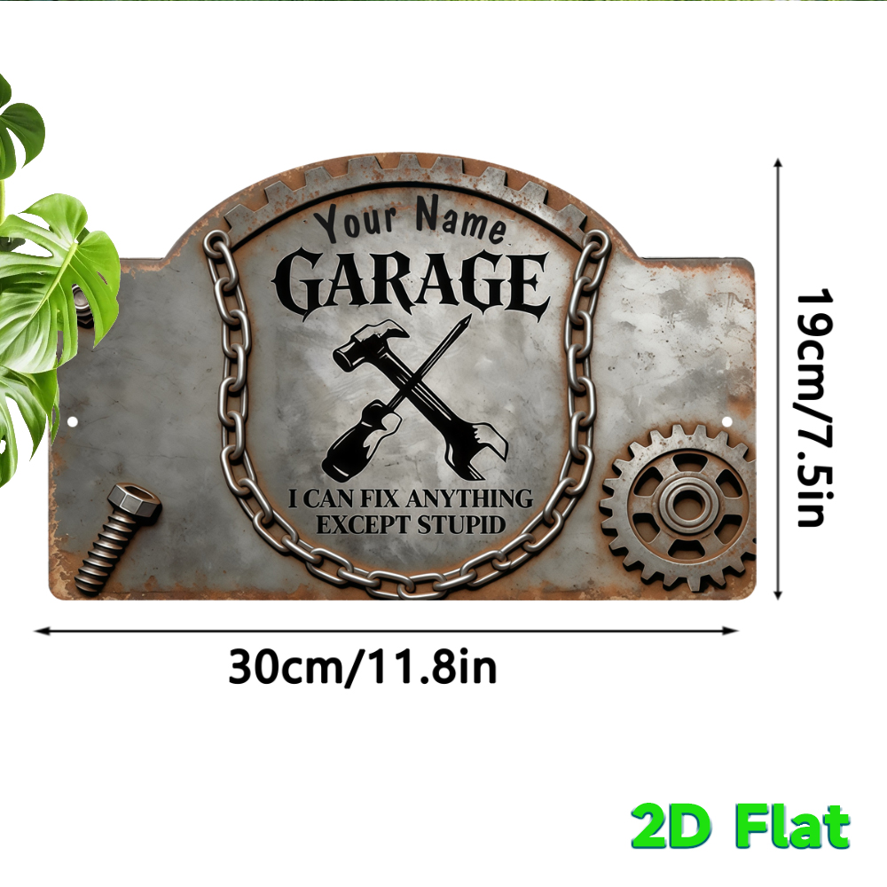 Plaque murale métallique vinta - Workshop Tools And Names avis et prix