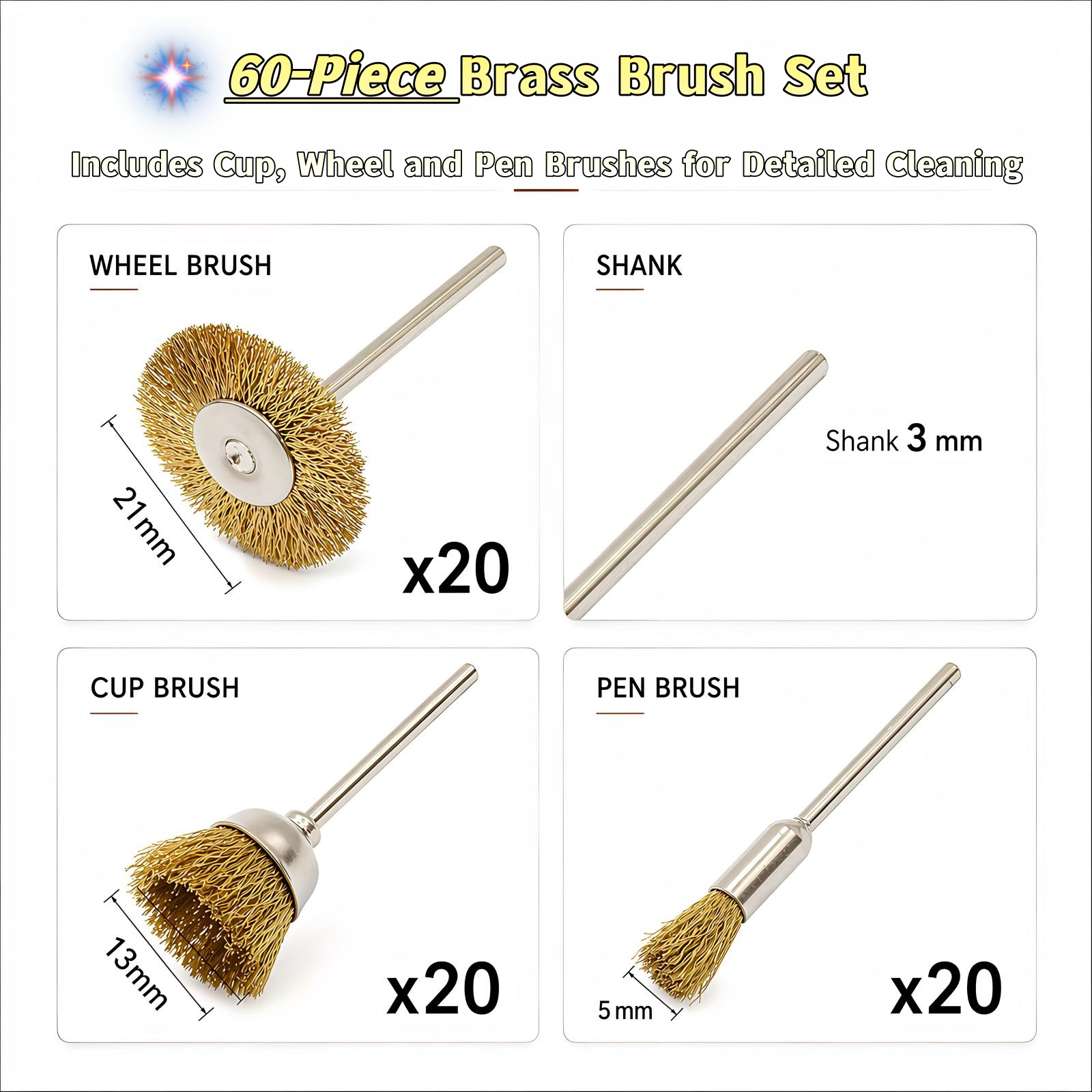 Lot de 60 brosses en laiton po - Tools Jewelry Making avis et prix